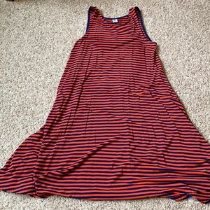 Womens striped dress- Size S (Red/Blue)